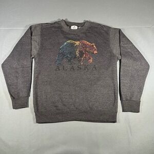 Prairie Mountain‎ Alaska Bear Crewneck Pullover Sweatshirt Mens Small